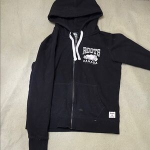 Roots Kids Black Hoodie Jacket